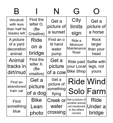 Social Distancing Gravel City Bingo Card