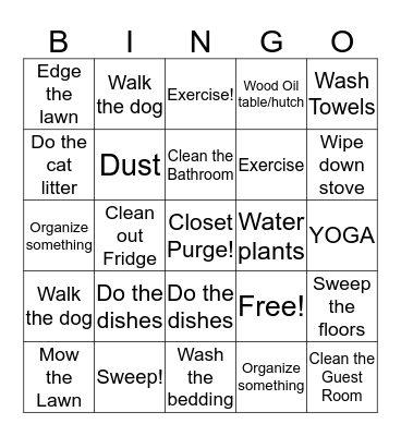 Quarantine Bingo Card