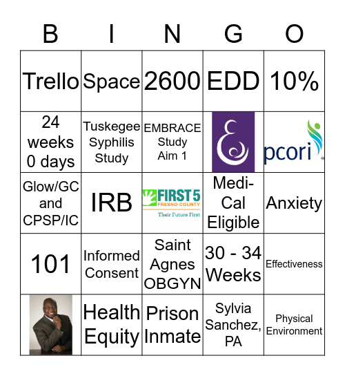 EMBRACE Bingo Card
