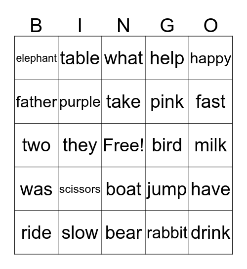 New BINGO #4 Bingo Card