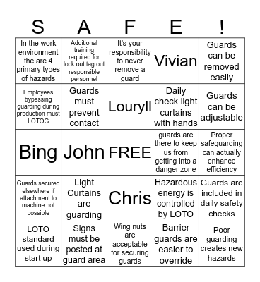 Bingo Card