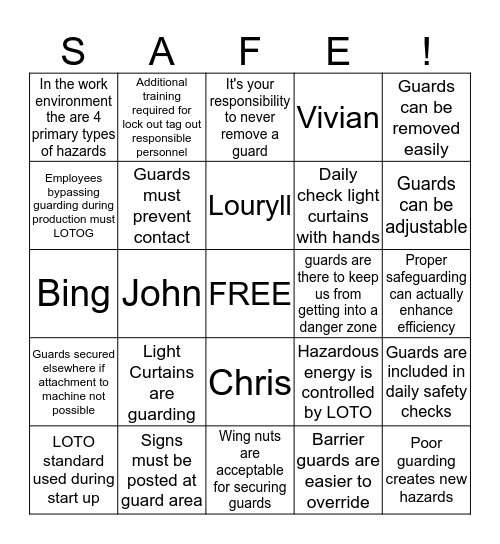 Bingo Card
