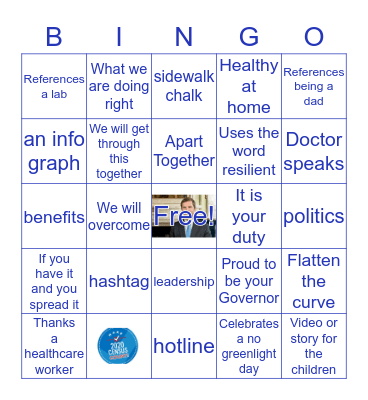 Beshear Bingo Card