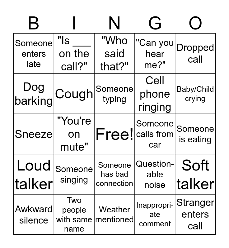 Mark s Virtual Farewell Party Bingo Card