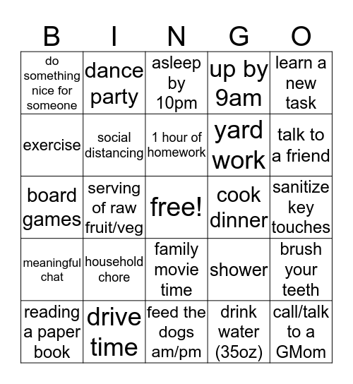 Bingo Card