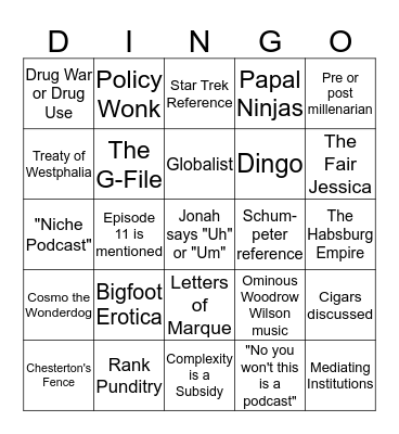The Remnant Bingo Card