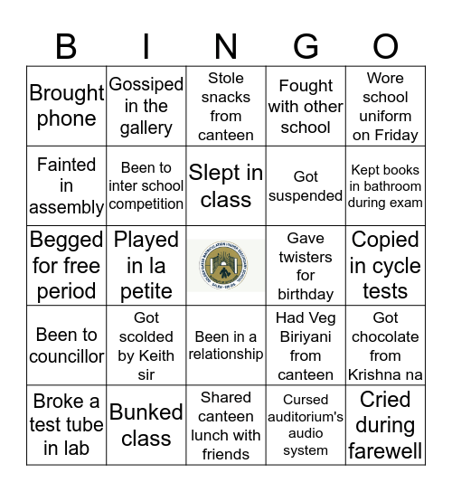 Goldenite Bingo Card