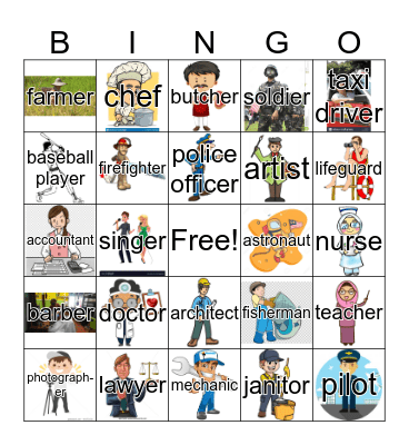 'Definite and Indefinite articles' Bingo Card