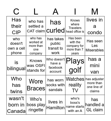 Find Someone Who... Bingo Card