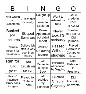 DYPCOP Bingo Card