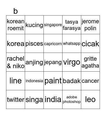 Bingo Card