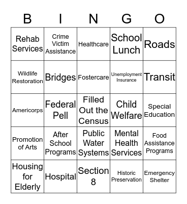 Census Bingo Card