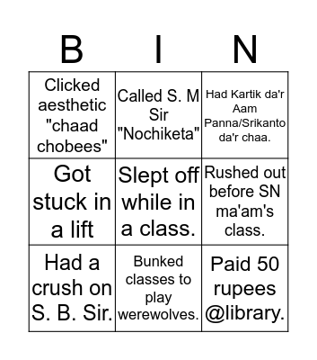 CU BINGO Card