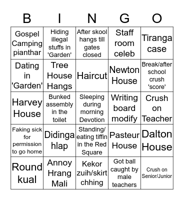 CENTENARIANS Bingo Card