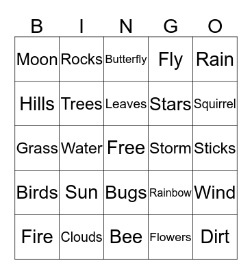 Science  BINGO Card