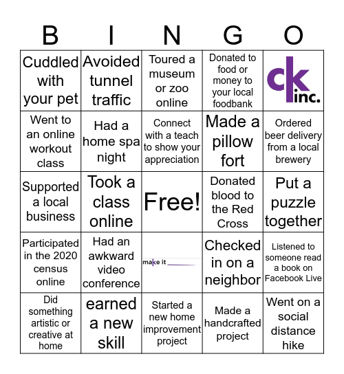 Community Knights Bingo  Bingo Card