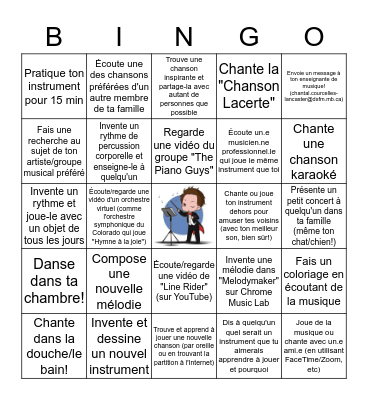 Mon bingo musical Bingo Card