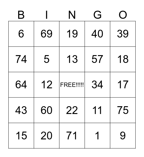 Quarantine Bingo Card