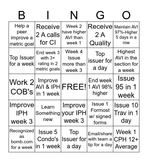 History Work Completion Bingo Card