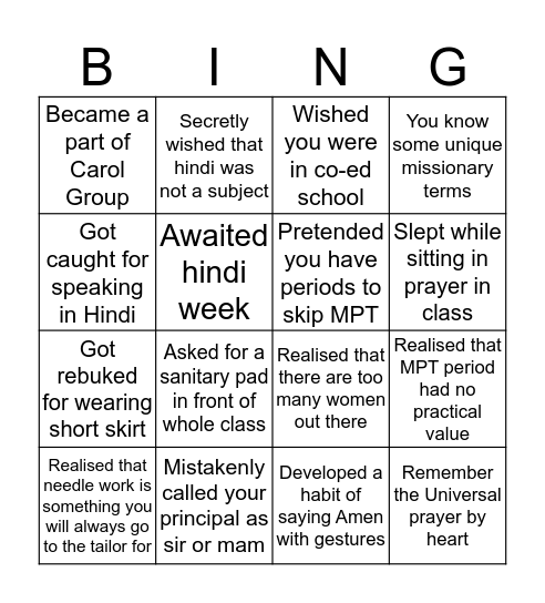 Bingo Card