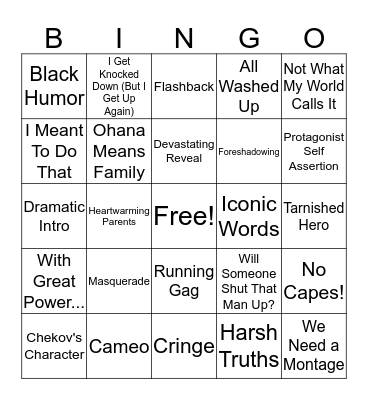 Into The Bingoverse Bingo Card