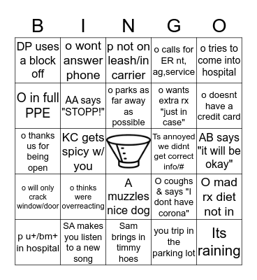 Curb Side Bingo! Bingo Card