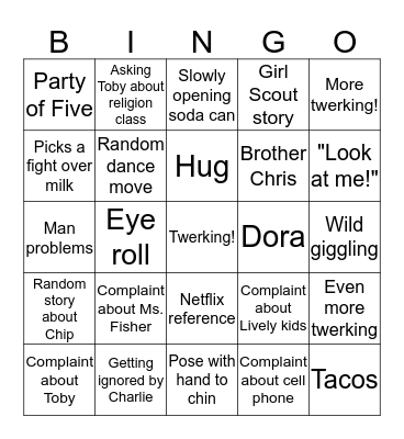 Katie Bingo Card