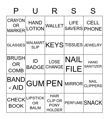 Pocket Book Bingo Card