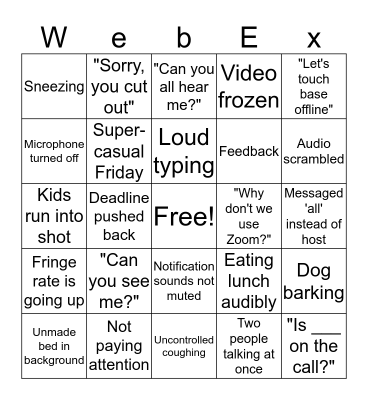 Webex bingo