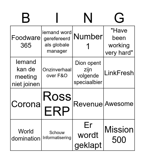 Aptean Bingo Card