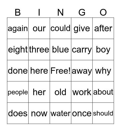 Bingo Card