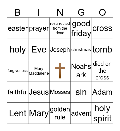 bible bingo Card