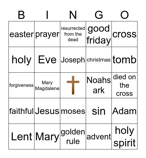 bible bingo Card