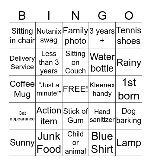 Bingo! Bingo Card