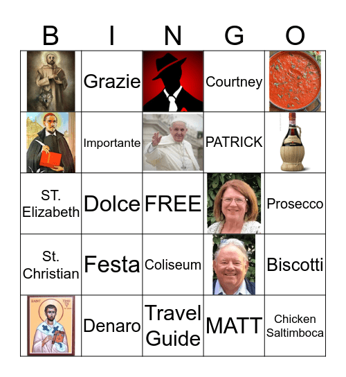 Italiano Bingo Quarantino Bingo Card