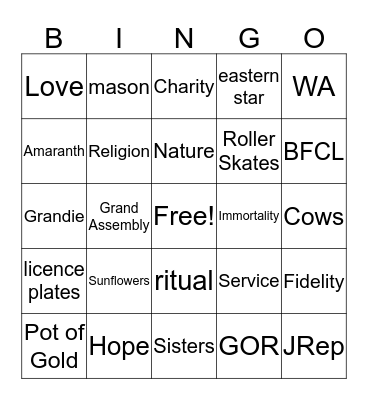 Rainbow Bingo Card