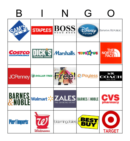 Stores Bingo Card