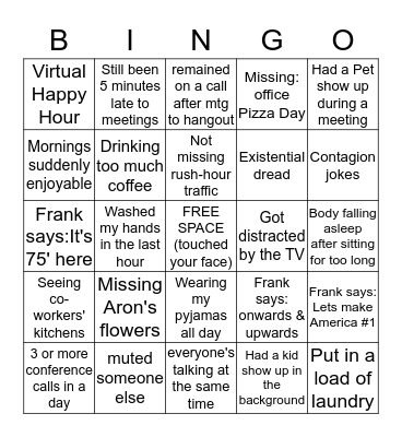 Expereo Happy Hour Bingo Card