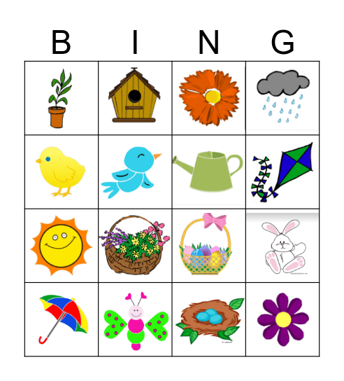 Printemps Bingo Card