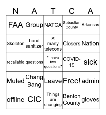 COVID-19 Bingo Card