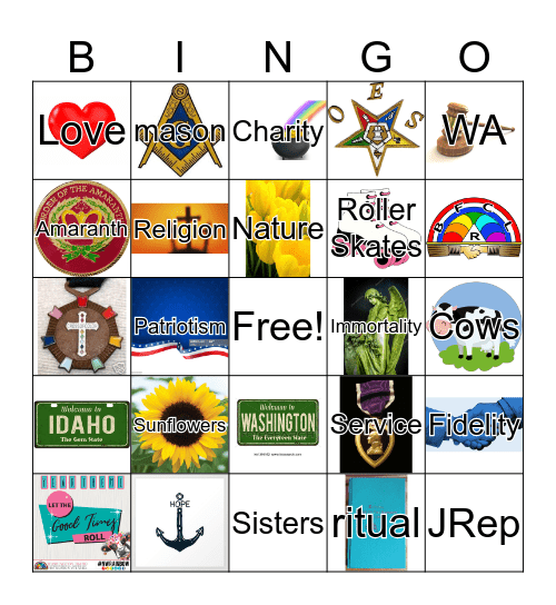 Rainbow Bingo Card