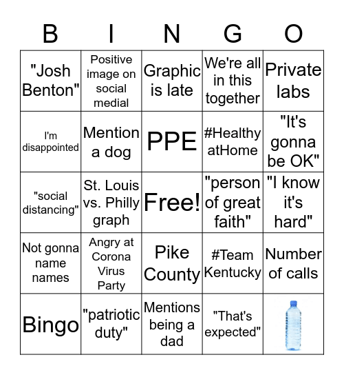 Beshear Bingo Card