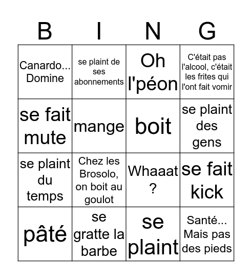 Matthias Bingo Card