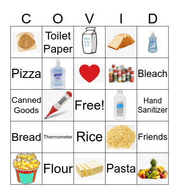 COVID-19 BINGO Card