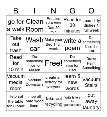 Bingo Card