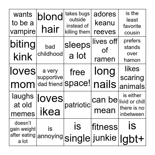 SweDIO Bingo Card