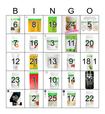 Sister Sweet Nutrition Bingo Card