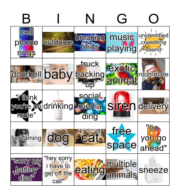 Shakespeare in the Internet Park Zoom Bingo Card