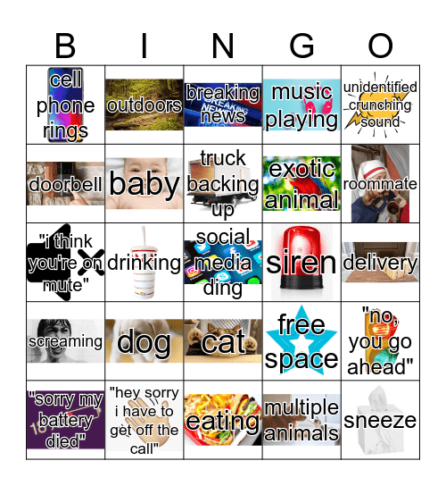 Shakespeare in the Internet Park Zoom Bingo Card