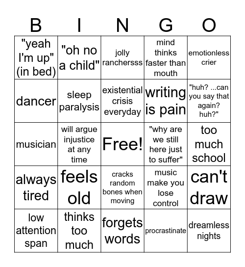 Presh Culture Bingo Card